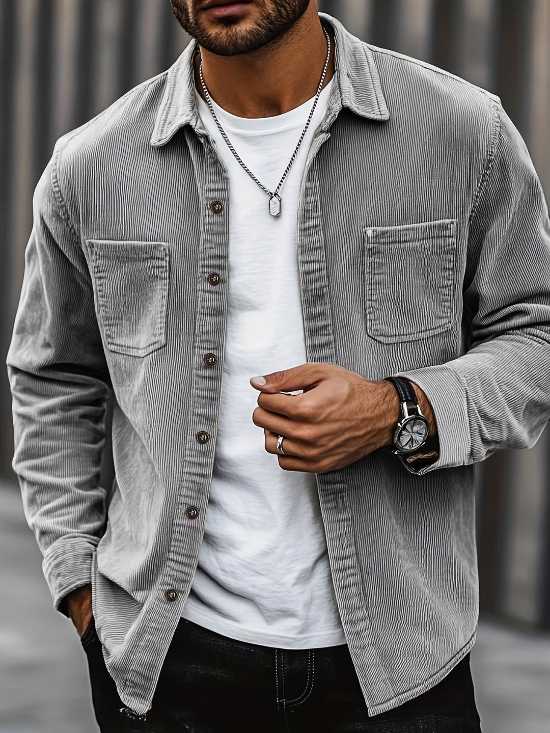 Corduroy Overshirt Jacket