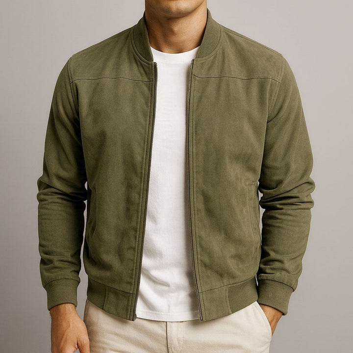 Suede Bomber Jacket