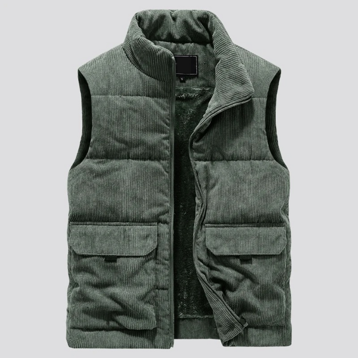 Corduroy Puffer Vest