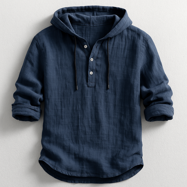 Linen Hooded Shirt