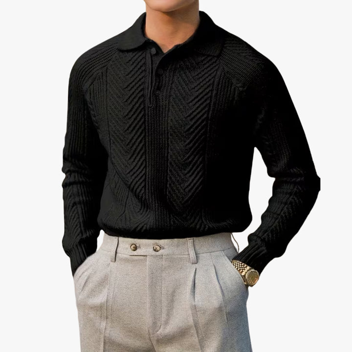 Textured Knit Polo