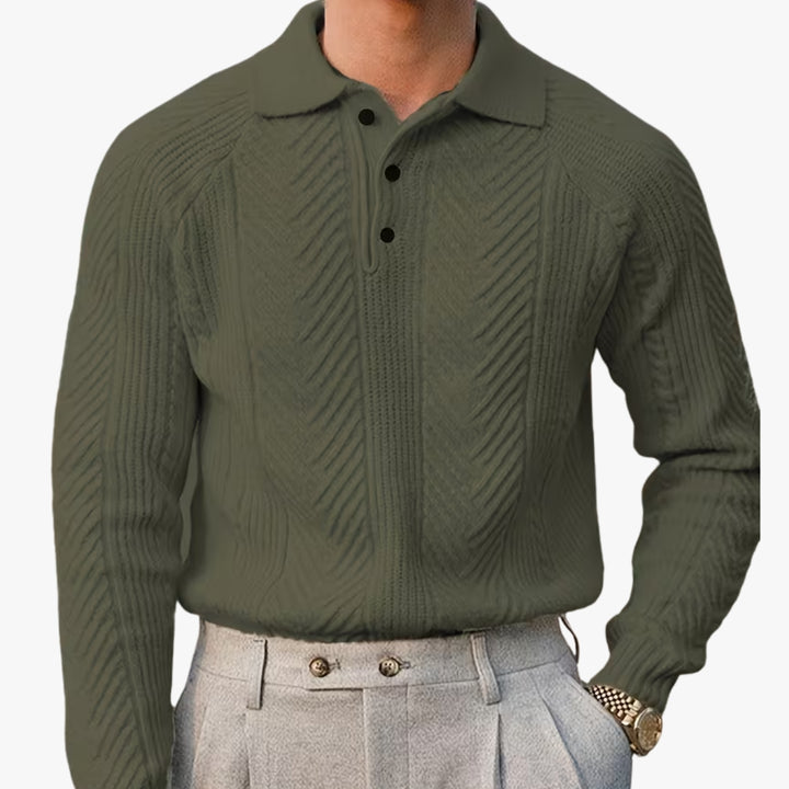 Textured Knit Polo