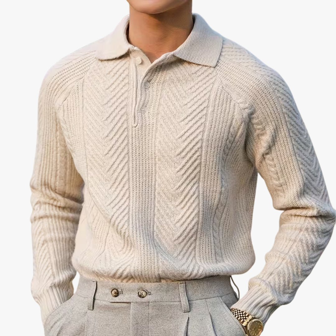 Textured Knit Polo