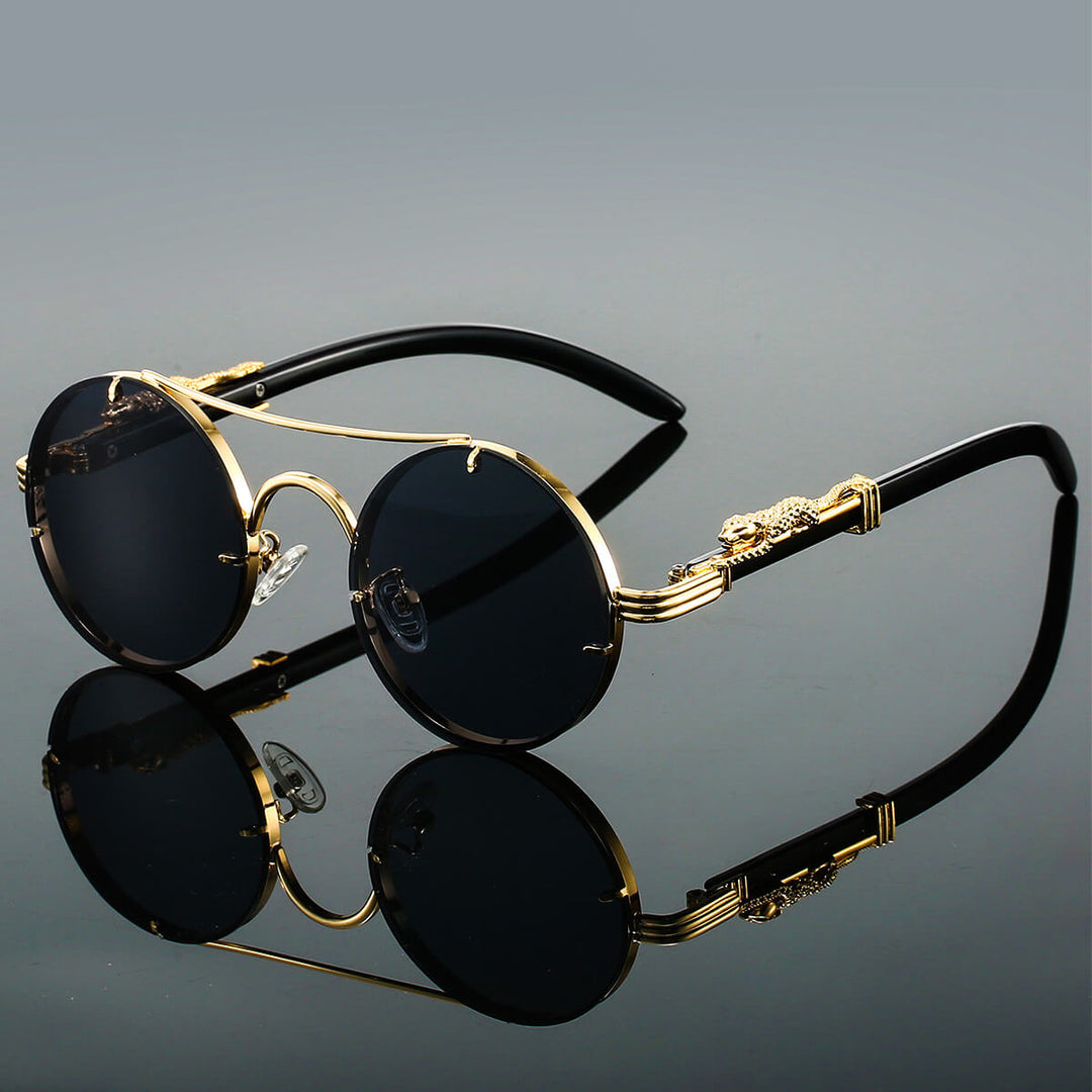 Wood Rimless Sunglasses