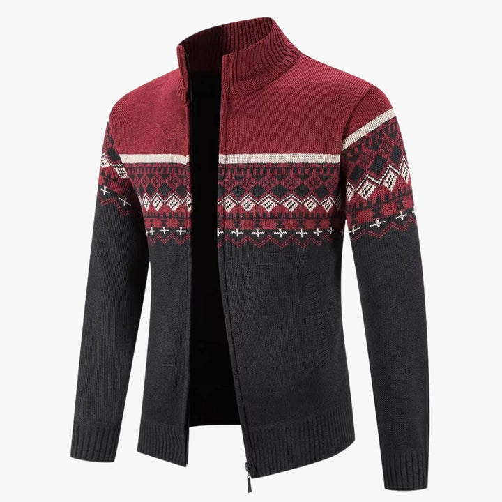 Zip-Up Fair Isle Cardigan