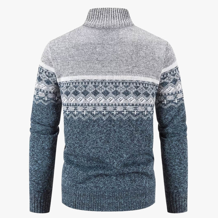 Zip-Up Fair Isle Cardigan