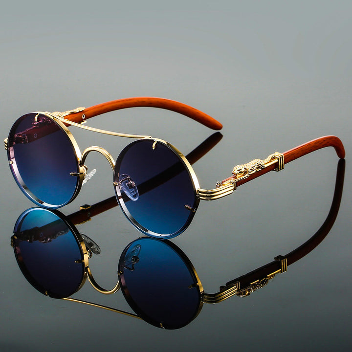 Wood Rimless Sunglasses