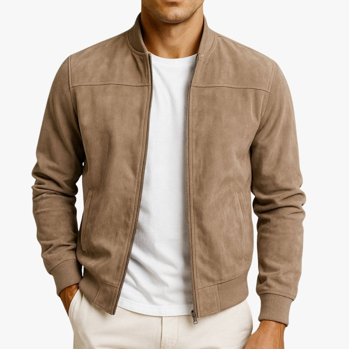 Suede Bomber Jacket