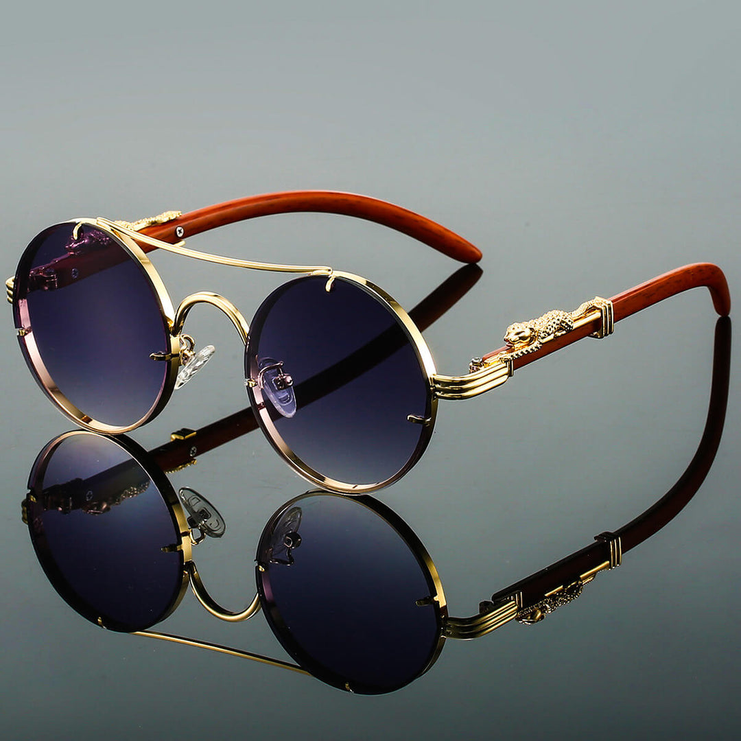 Wood Rimless Sunglasses
