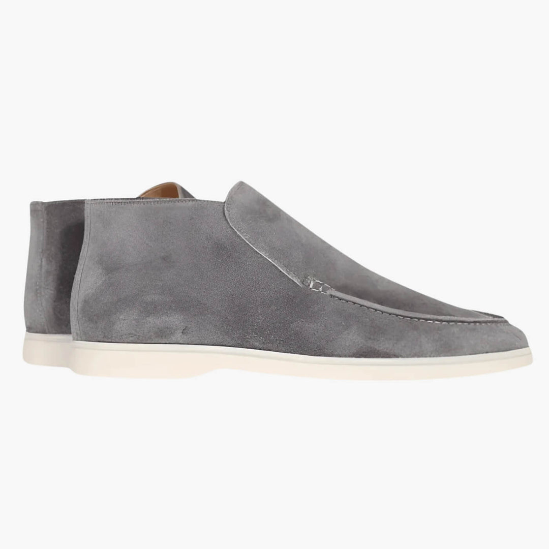 Suede Ankle Loafers