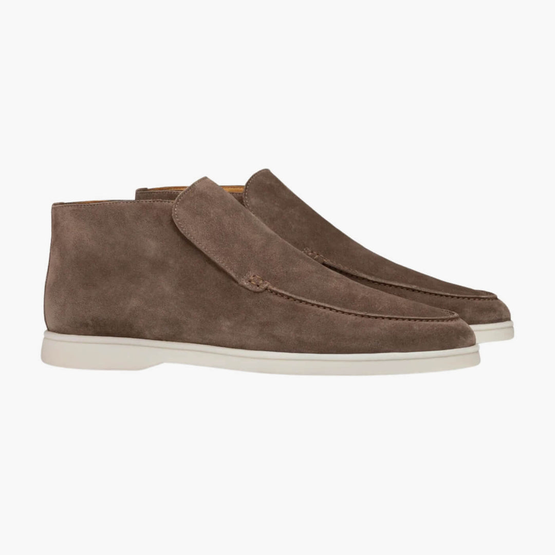 Suede Ankle Loafers
