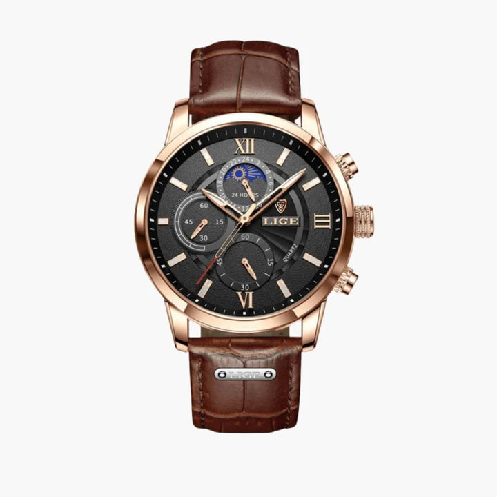 Chronograph Leather Watch