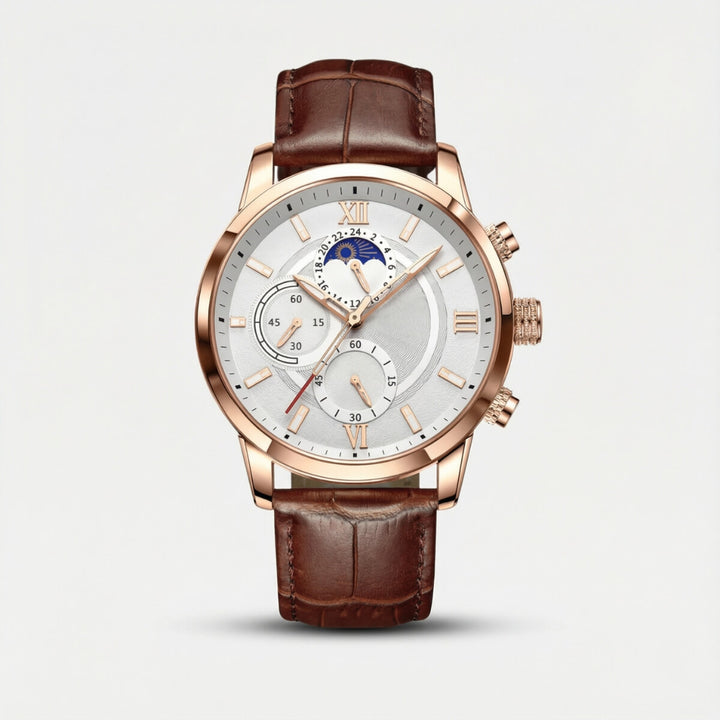 Chronograph Leather Watch
