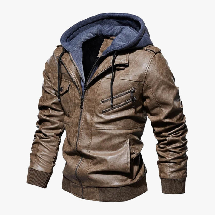 Faux Leather Bomber