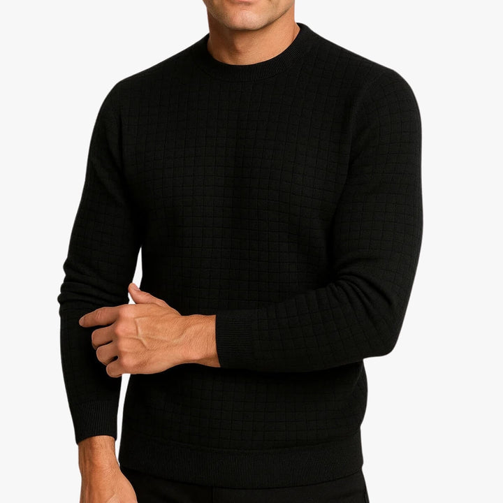 Grid Texture Sweater