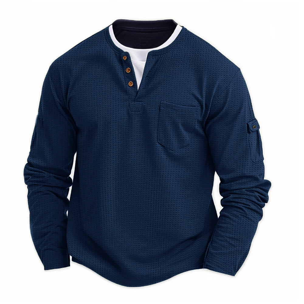 Waffle Knit Henley