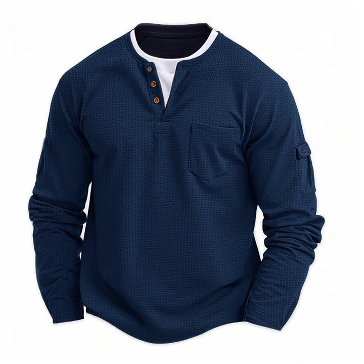 Waffle Knit Henley