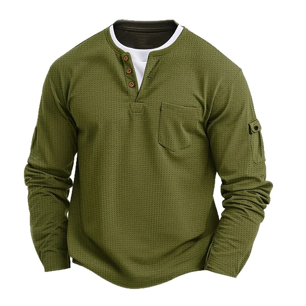 Waffle Knit Henley