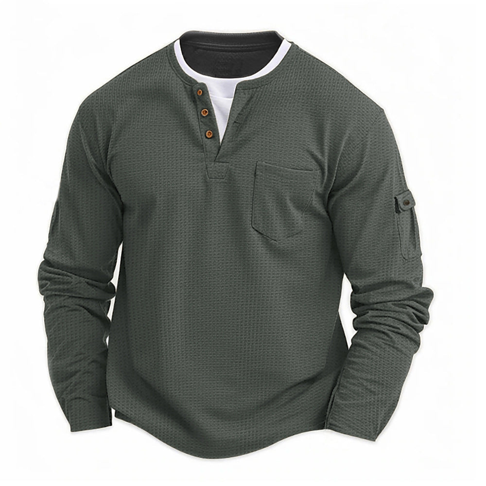 Waffle Knit Henley