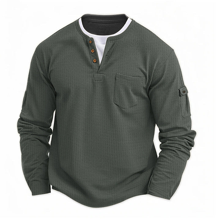 Waffle Knit Henley