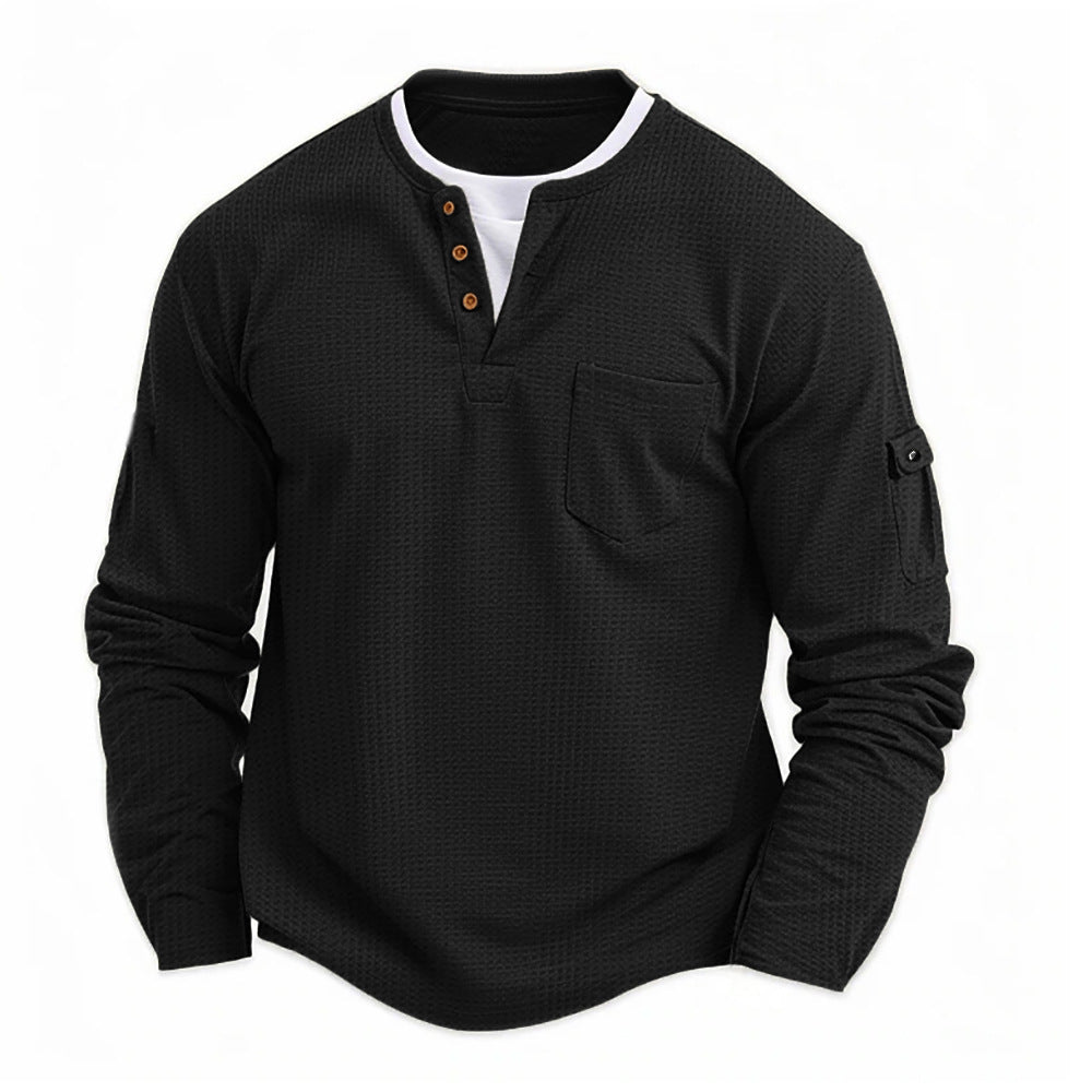 Waffle Knit Henley