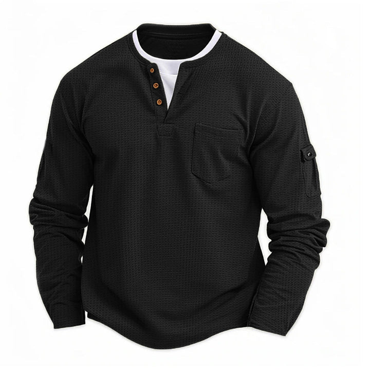 Waffle Knit Henley