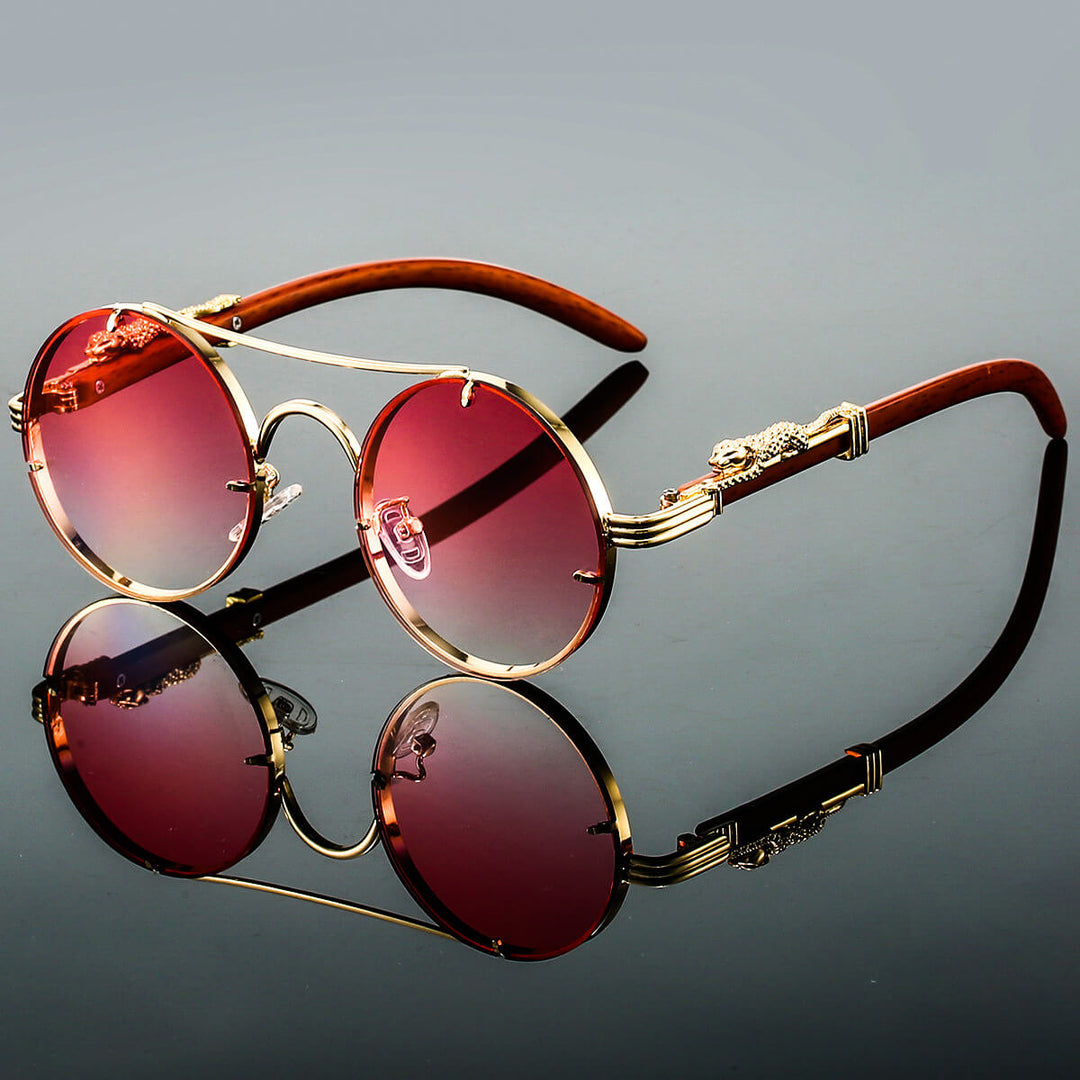 Wood Rimless Sunglasses