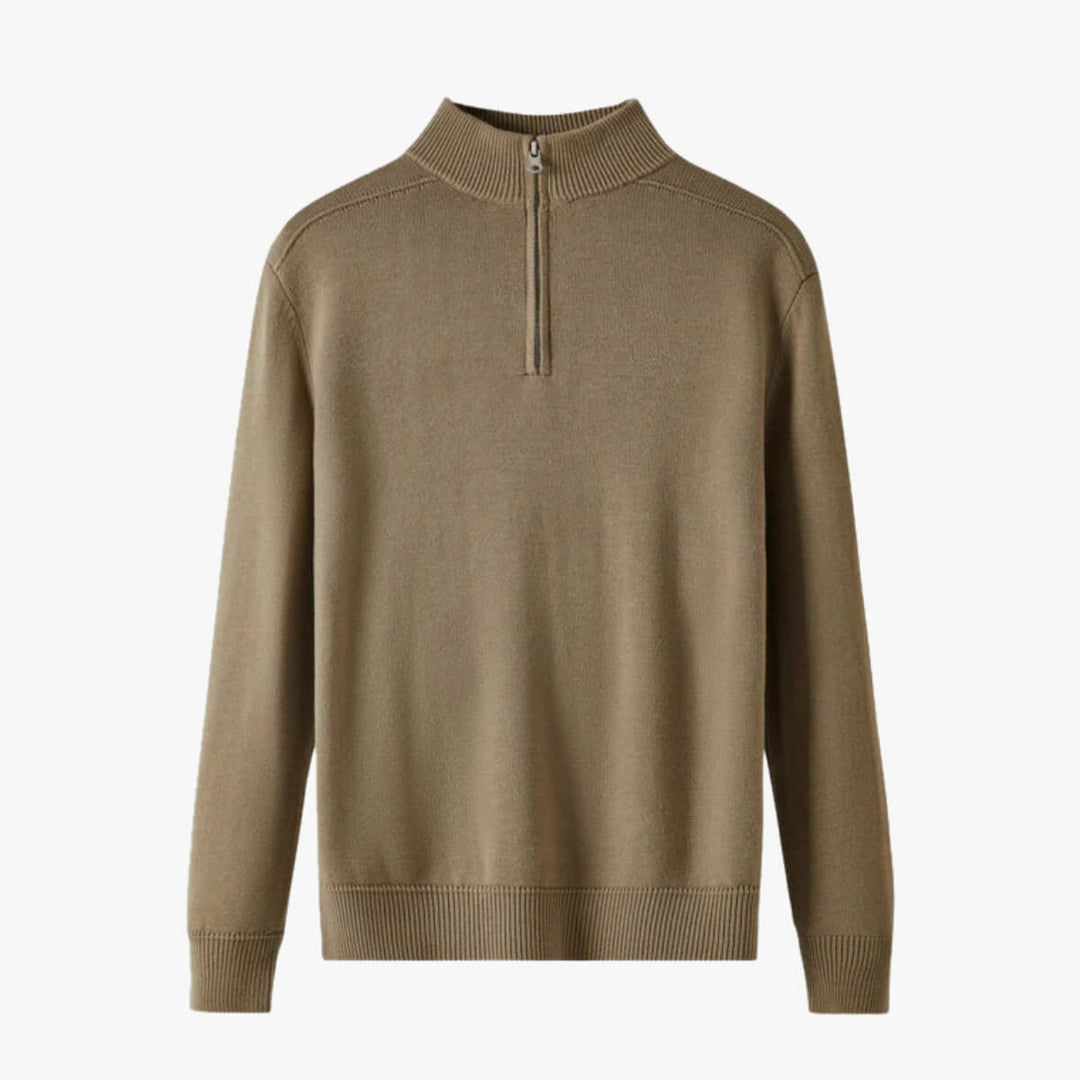 Knitted Long-Sleeve Polo