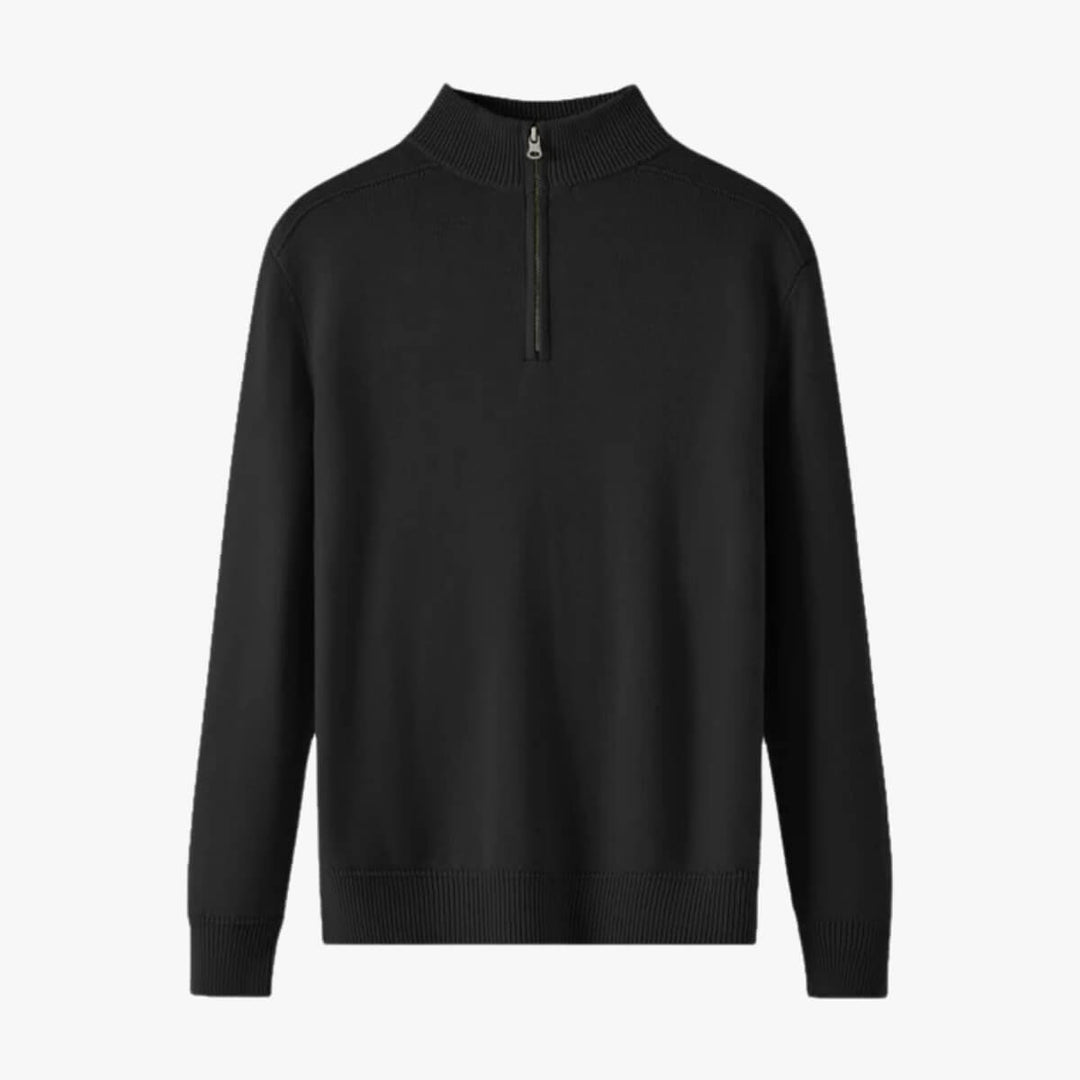 Knitted Long-Sleeve Polo