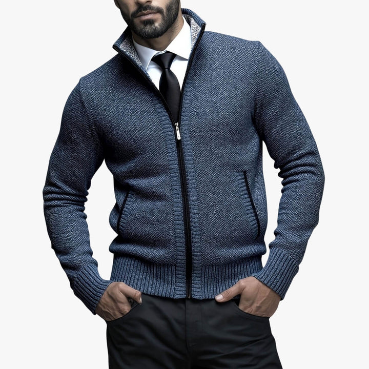 Textural Zip Cardigan