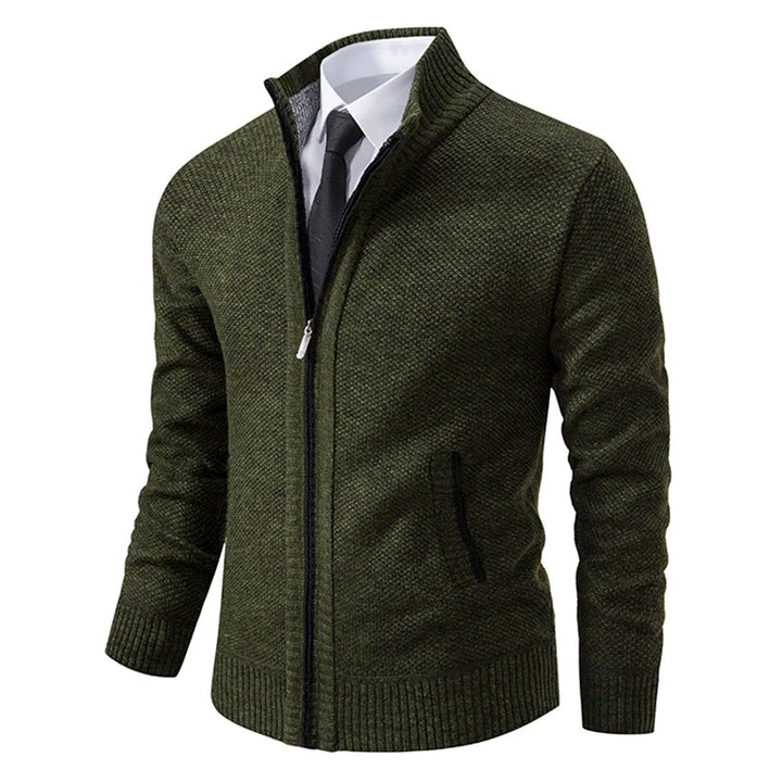 Zip-Up Cardigan Sweater