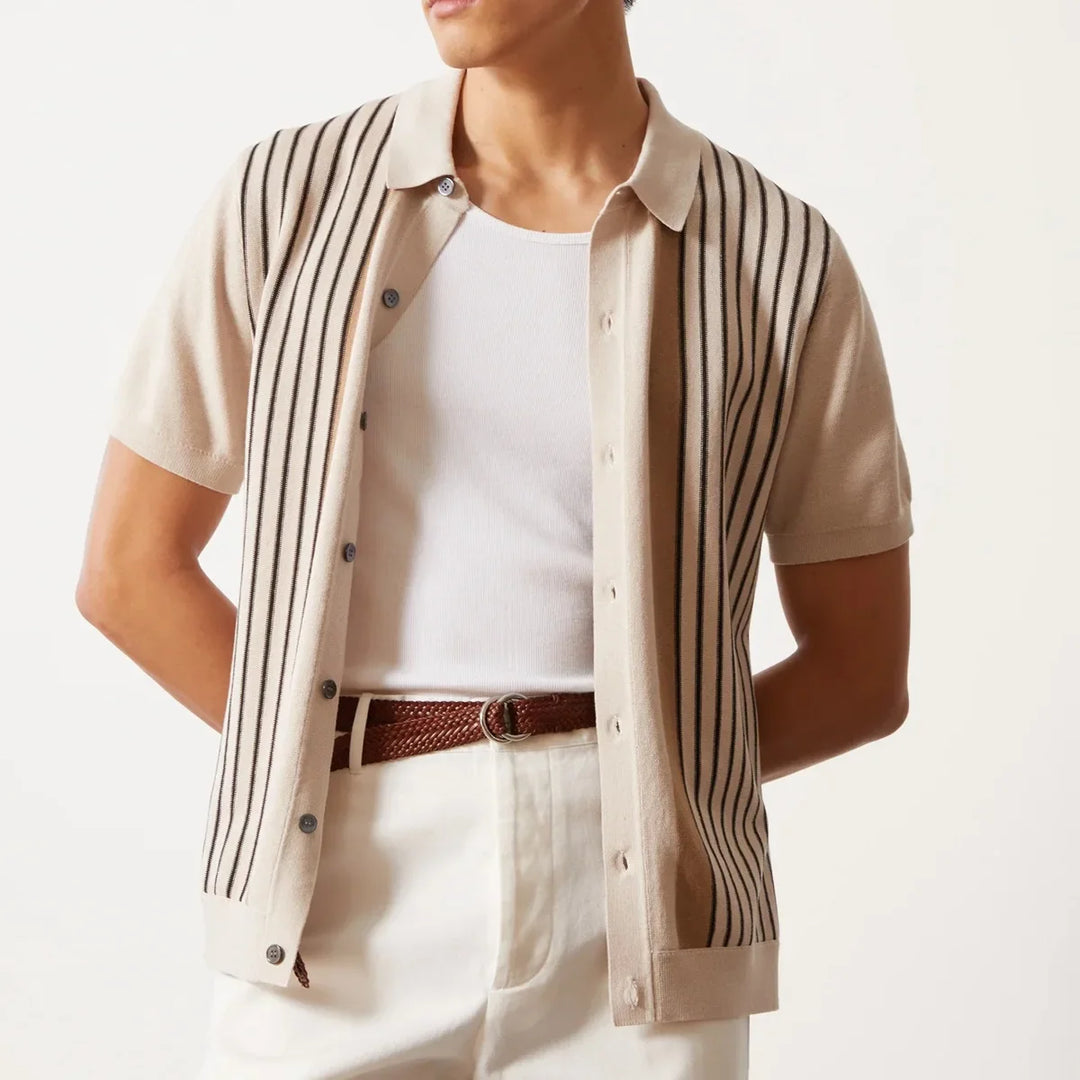 Striped Knitted Polo