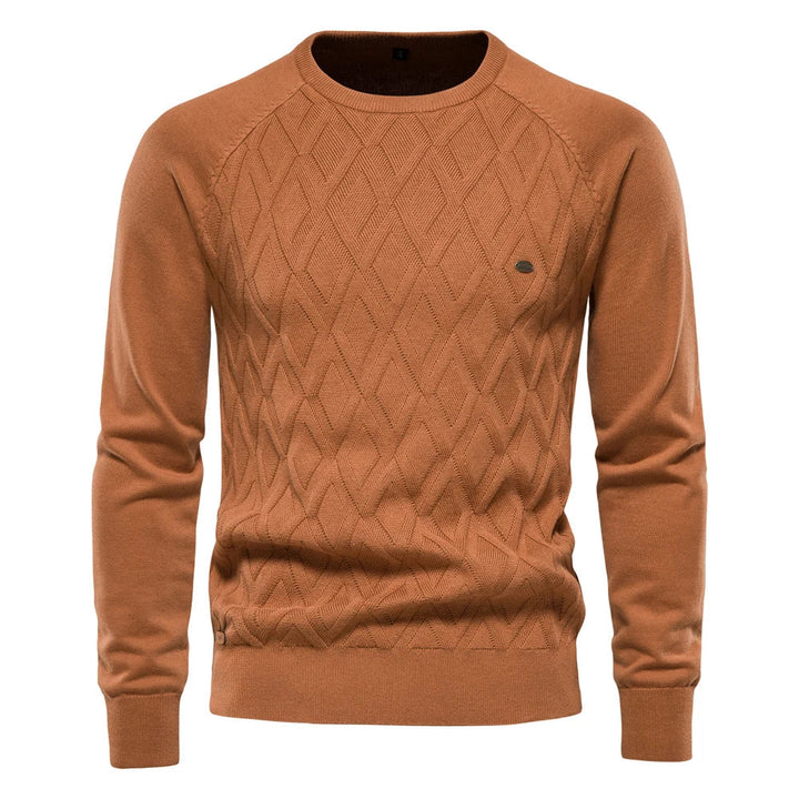 Diamond Textured Crewneck Pullover