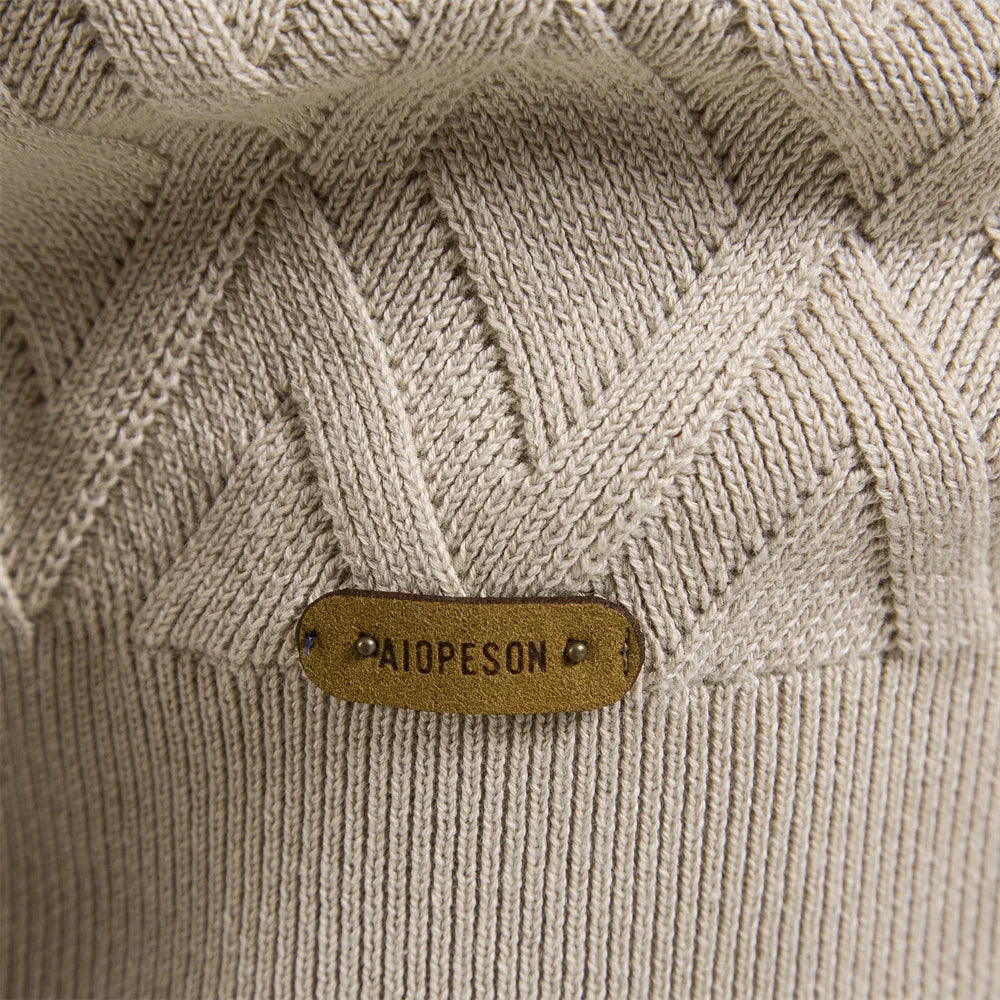Diamond Textured Crewneck Pullover