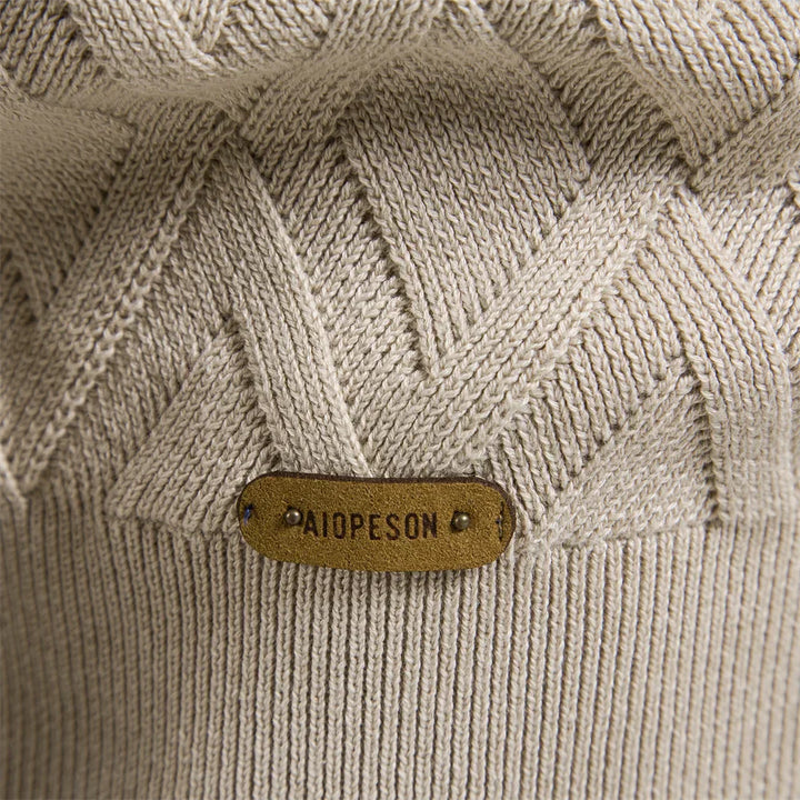 Diamond Textured Crewneck Pullover
