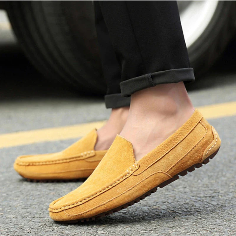 Premium Suede Driver Loafers