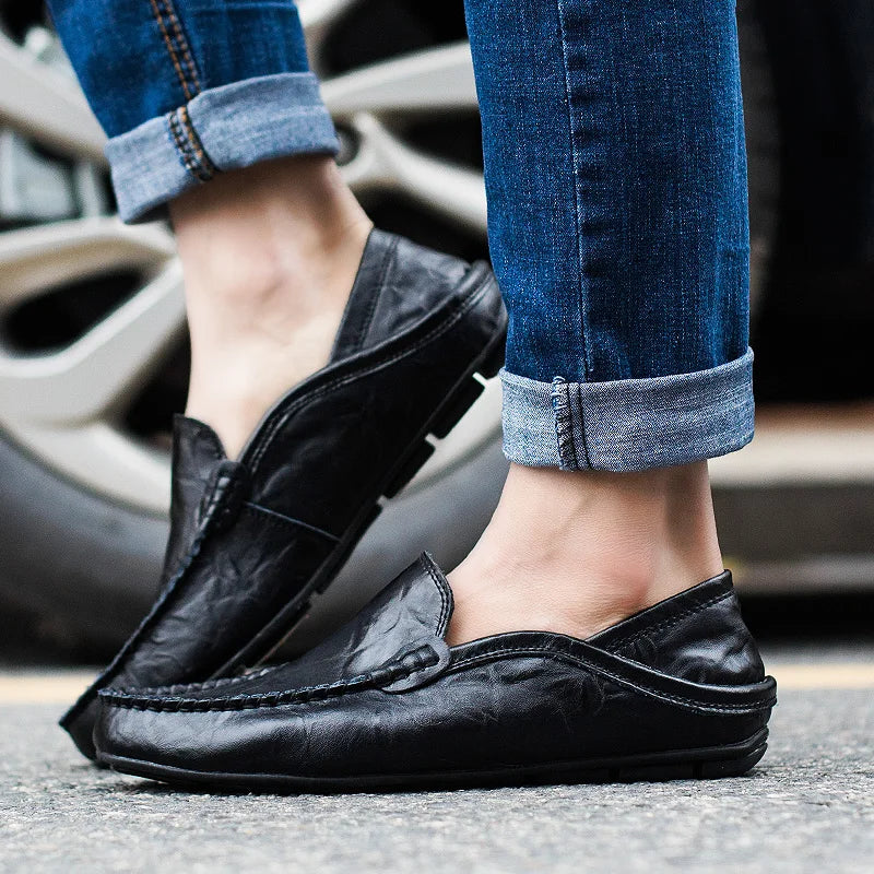 Lux Leather Moccasins