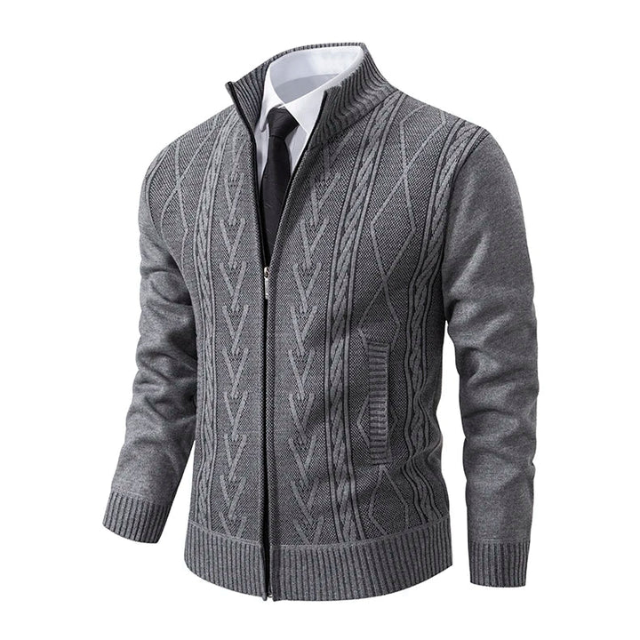 Zip-Up Cable Cardigan