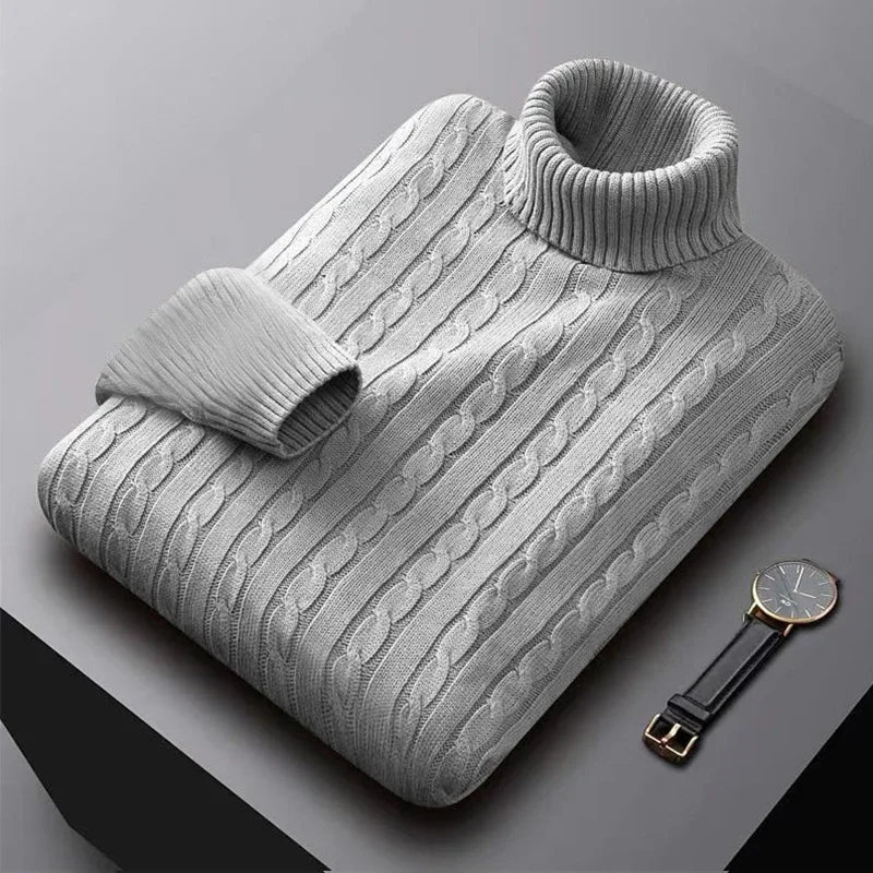 Cable Turtleneck Sweater