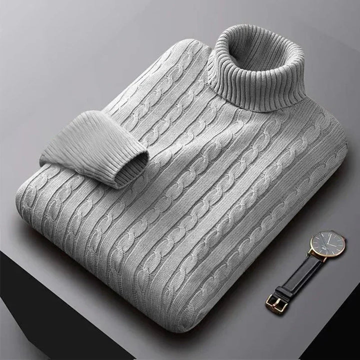 Cable Turtleneck Sweater