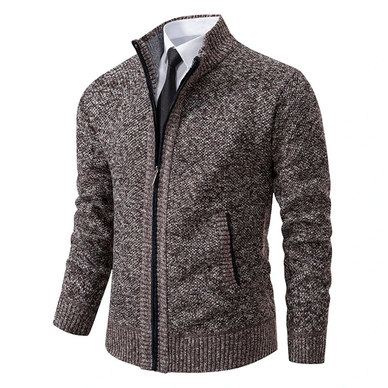 Zip-Up Cardigan Sweater