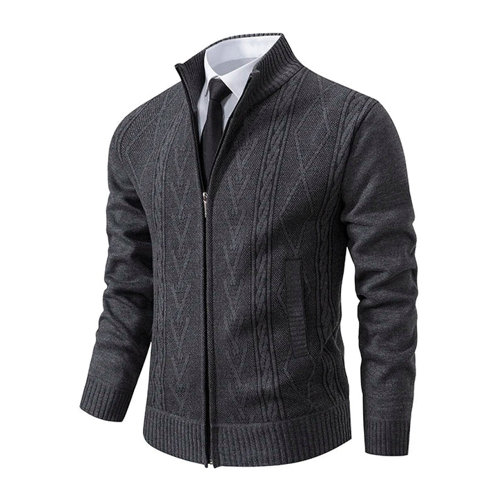 Zip-Up Cable Cardigan