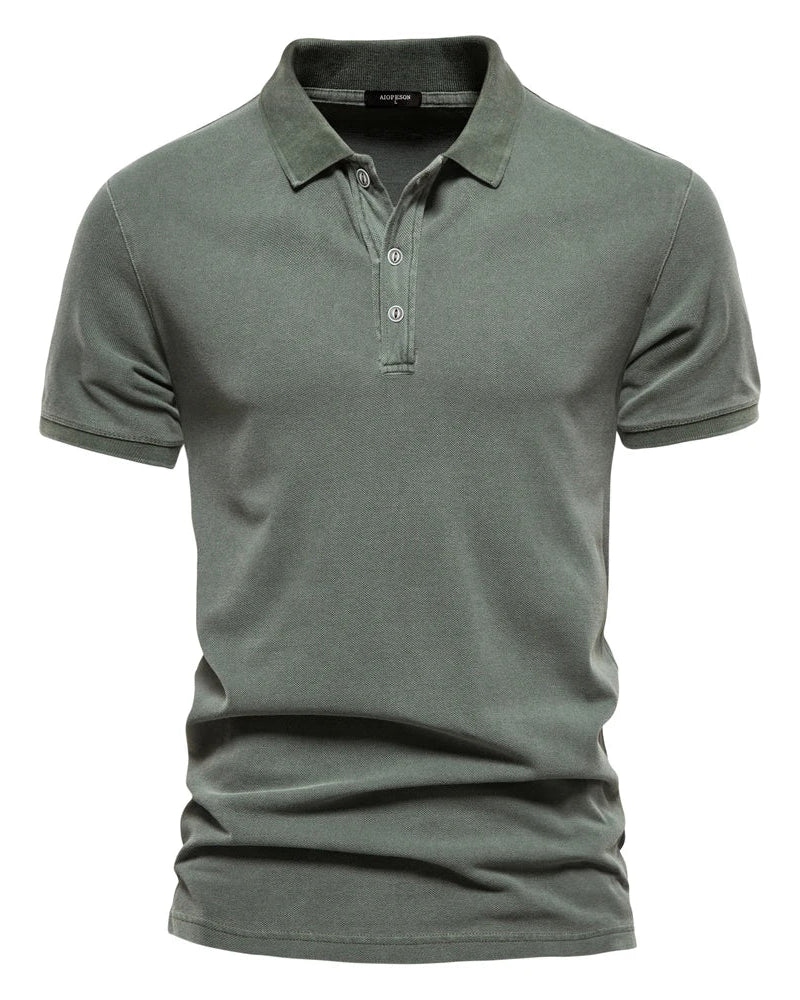 Washed Pique Polo