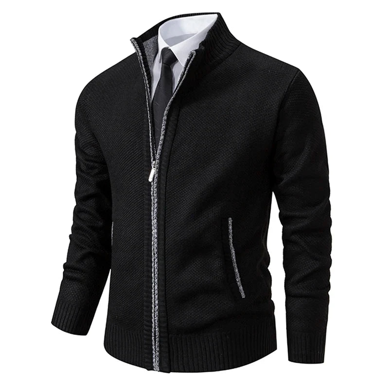 Zip-Up Cardigan Sweater