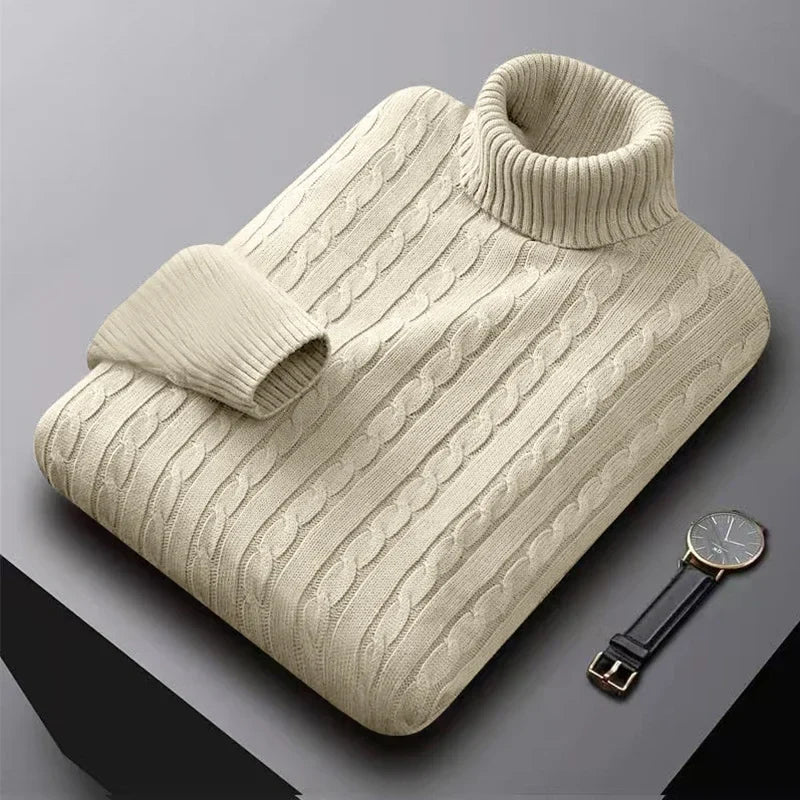 Cable Turtleneck Sweater