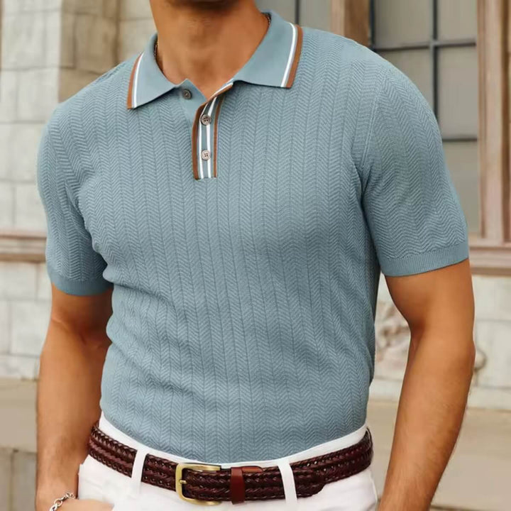 Knitted Chevron Polo