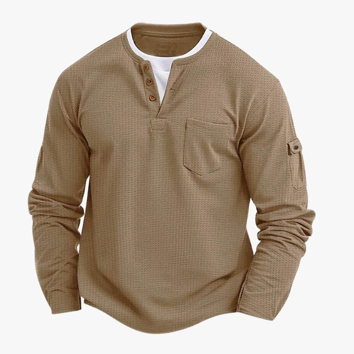 Waffle Knit Henley