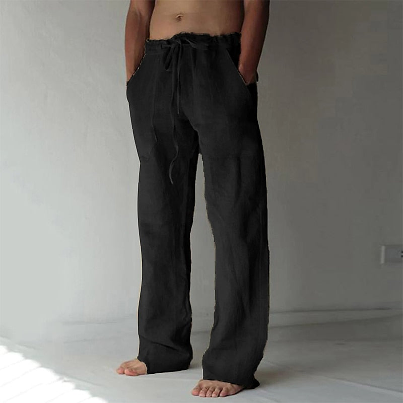 Premium Linen Wide Leg Trousers