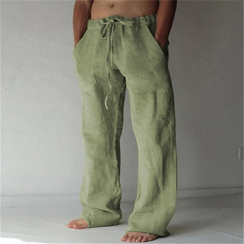 Premium Linen Wide Leg Trousers