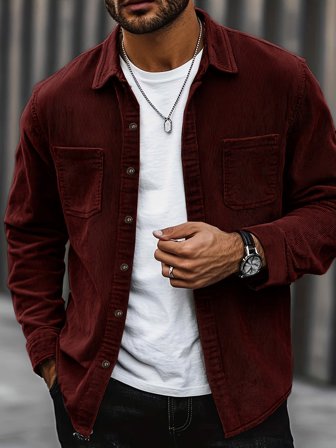 Corduroy Overshirt Jacket